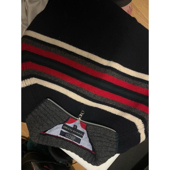 Men's Y2K Vintage Tommy Hilfiger sweater with zipper neck Size M - Picture 2 of 5